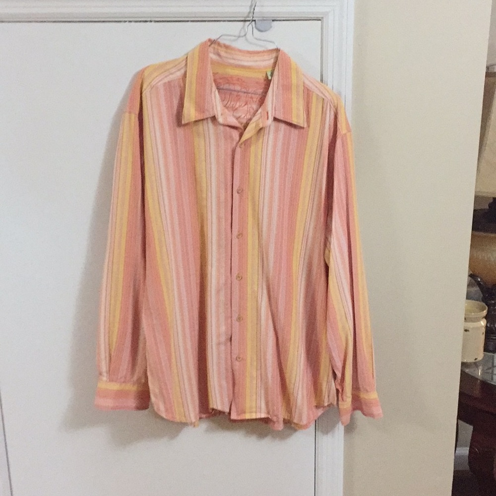 Button up (Not sure on brand) maybe Tommy Bahama